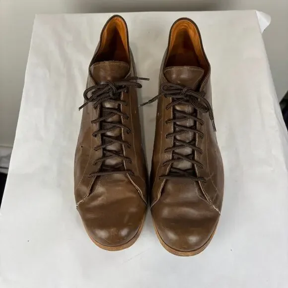 SAK Ryusaku Hiruma Leather Derby One Piece Dress Shoes Men's 45 Handmade  Italy